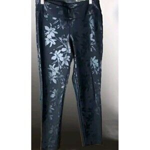Holland Ave Women's Pants Size 10 Pullon Black Floral Rayon Blend